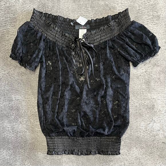 Mi.in Y2k Lace Off The Shoulder Top - Picture 1 of 6